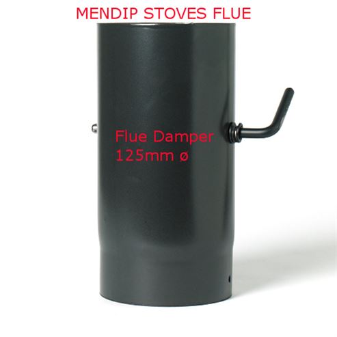Picture of Matt Black Enamel Flue Pipe 125mm