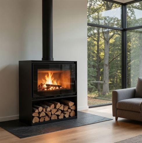 Picture of Dinder 60 Freestanding, Log store & Wall Hung