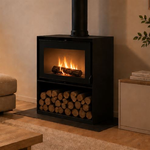 Picture of Dinder 70 Freestanding, Log store & Wall Hung